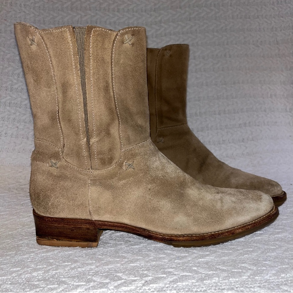 Cole Haan Tan Heeled Boots with Classic Silhouette
